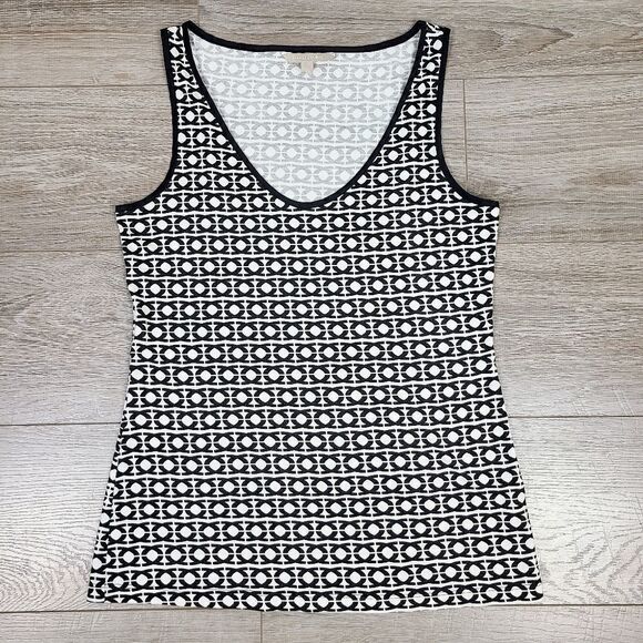 Banana Republic Black & White Geometric Print Tank Top Small - Picture 12 of 16